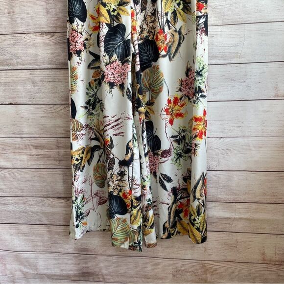 TROPICAL PRINT‎ WIDE LEG PANTS - Picture 3 of 6